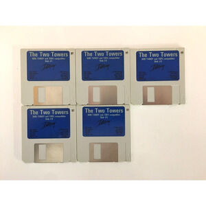 LOTR: The Two Towers IBM (PC, Interplay, 1992, 5-Disk Set) 3.5" Disks Only